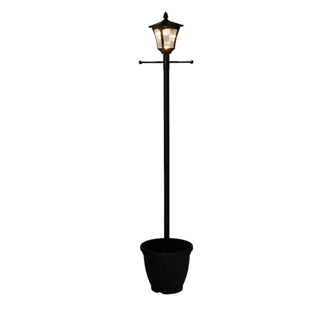 Solar Post Light With Planter 186cm