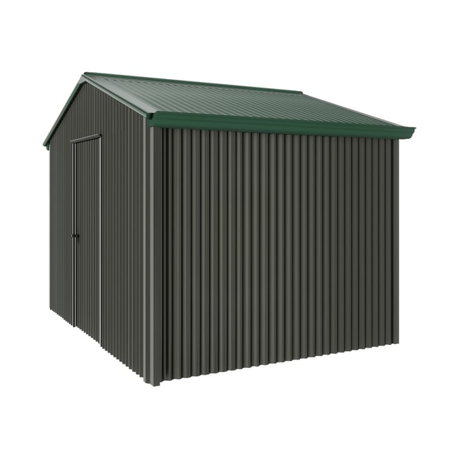 Handi-Heritage Shed H2 3.30X2.52 Roof:Caulfield Green Wall:Slate Grey Gable End Single Door