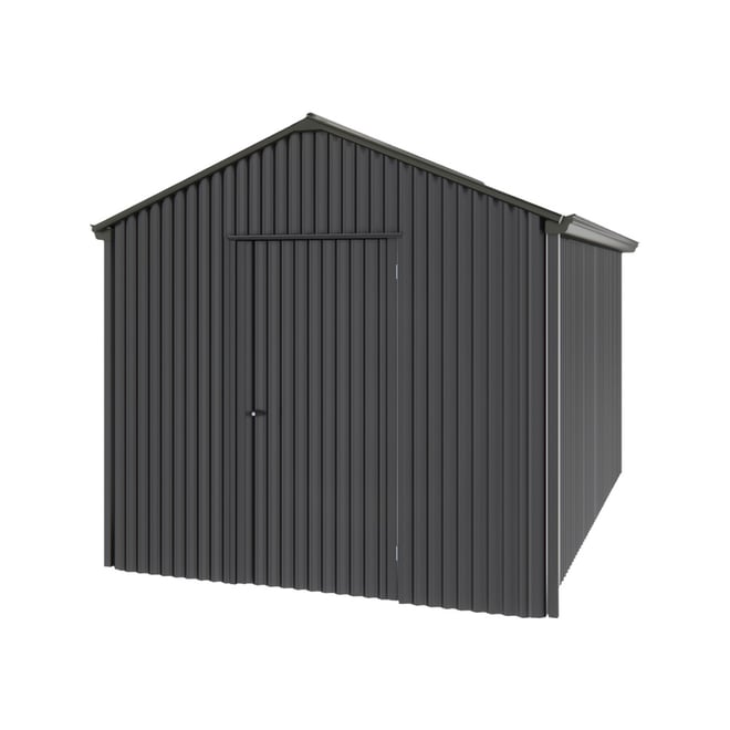 Handi-Heritage Shed H4 3.96X2.52 Roof:Slate Grey Wall:Gun Metal Grey Gable End Single Door