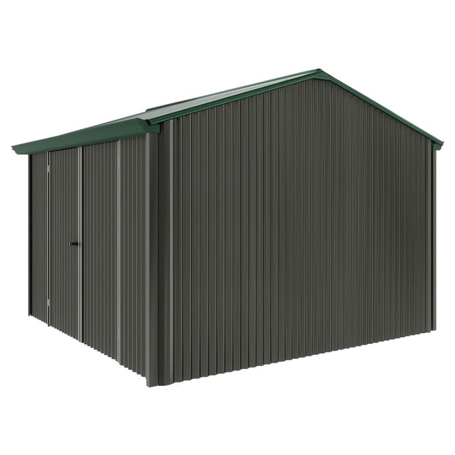 Handi-Heritage Shed H3 3.30X3.30 Roof:Caulfield Green Wall:Slate Grey Front/Rear Double Door