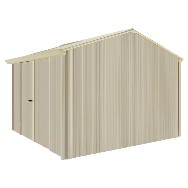 Handi-Heritage Shed H3 3.30X3.30 Roof:Primrose Wall:Merino Front/Rear Double Door