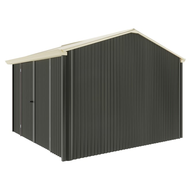 Handi-Heritage Shed H3 3.30X3.30 Roof:Primrose Wall:Slate Grey Front/Rear Double Door
