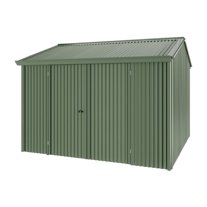 Handi-Heritage Shed H3 3.30X3.30 Roof:Rivergum Wall:Rivergum Front/Rear Double Door