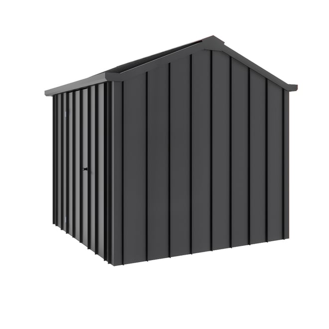 Handi-Hilander Garden Shed HH1 2.48x2.63m Gutter Side Door Gun Metal Grey