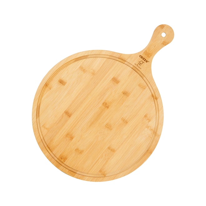 Cozze Bamboo Pizza Cutting Board With Handle