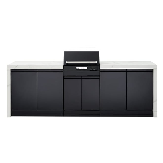 CROSSRAY eXtreme Electric White Outdoor Kitchen With Double Cabinets