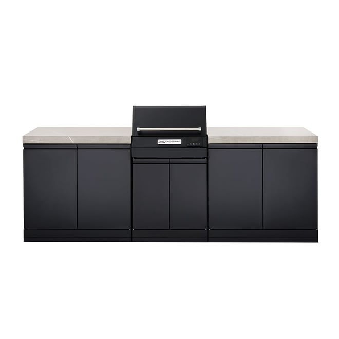 CROSSRAY eXtreme Electric Grey Outdoor Kitchen With Double Cabinets
