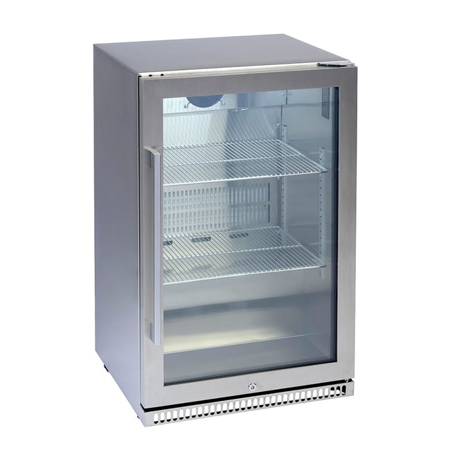 Euro Alfresco Right Hand Single Door Beverage Cooler  118 litre Stainless Steel