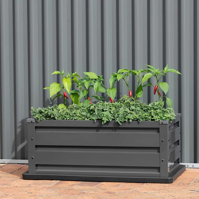 Stratco Garden Bed With Base Grey
