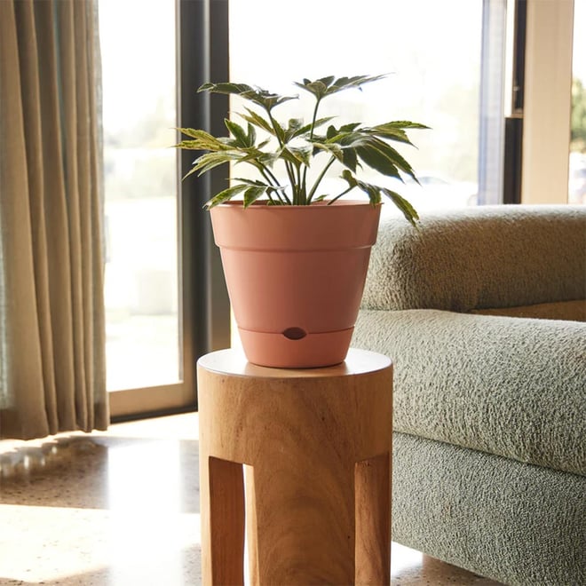 Leonard Self Watering Pot 31x27cm Brick
