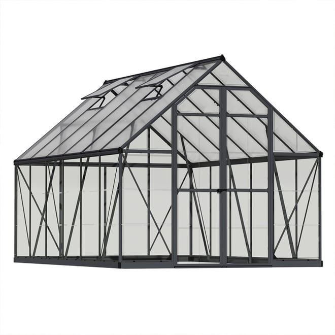 Maze 8 x 12 Balance Greenhouse - Grey Frame