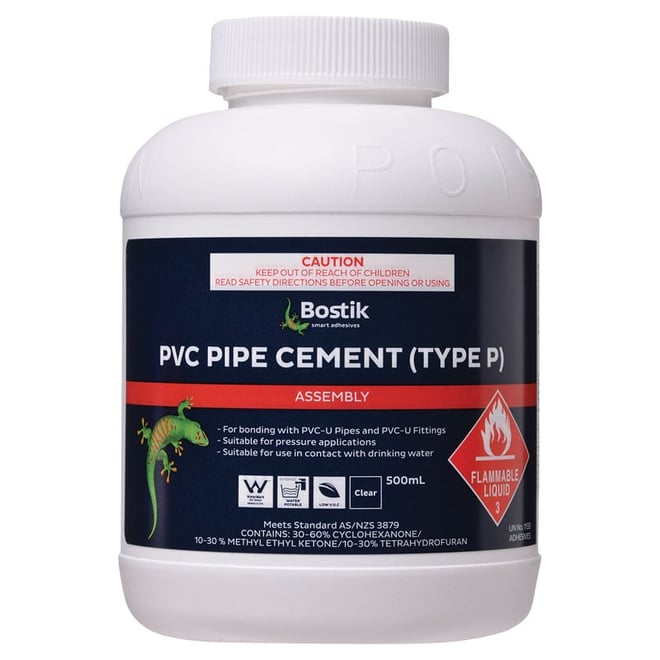 Bostik 500mL Clear PVC Pipe Cement