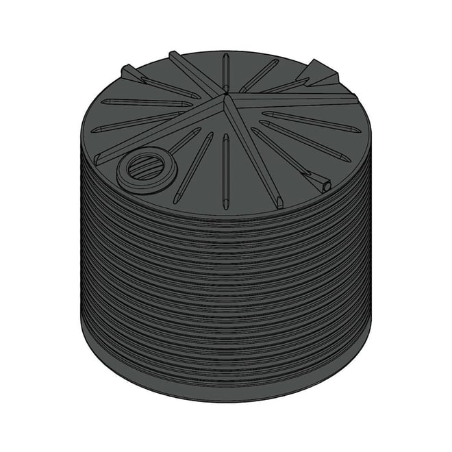 Round Poly Tank 13638L Armour Grey