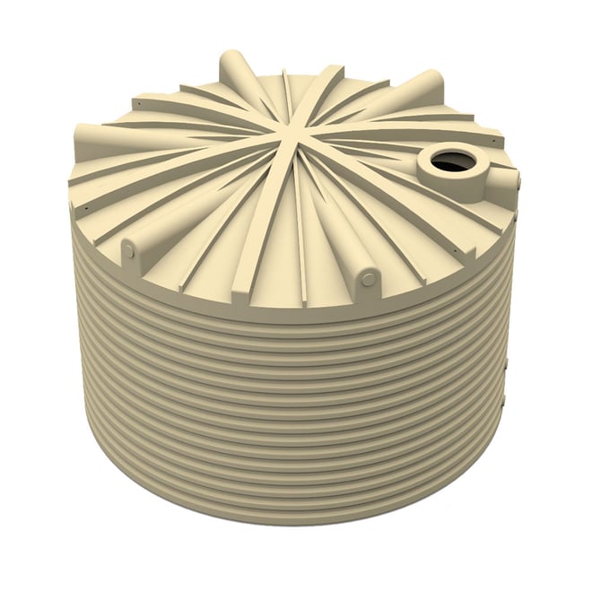 Round Poly Tank 25000L Armour Grey