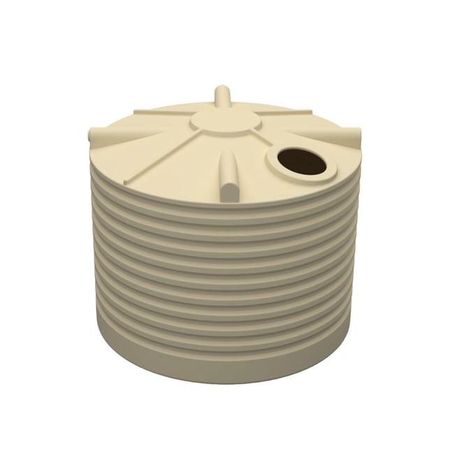 Squat Round Poly Tank 5000L Armour Grey