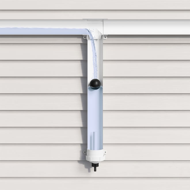 First Flush Downpipe Diverter with Basic Tee 90mm