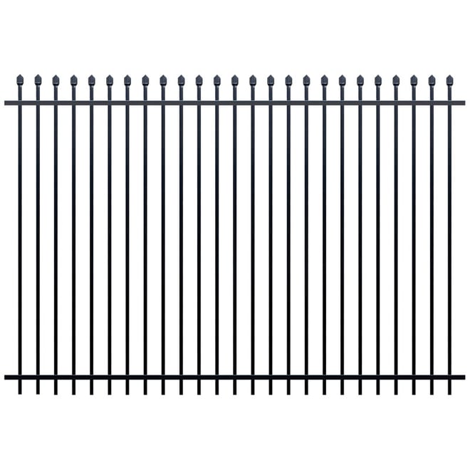 Squash Top Fence Panel 2400 x 2100mm Black