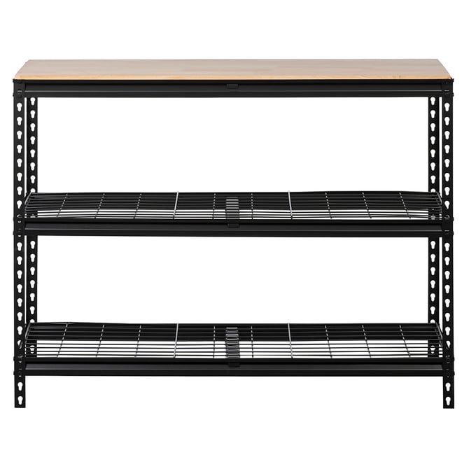 Heavy Duty Workbench with Wire Shelves