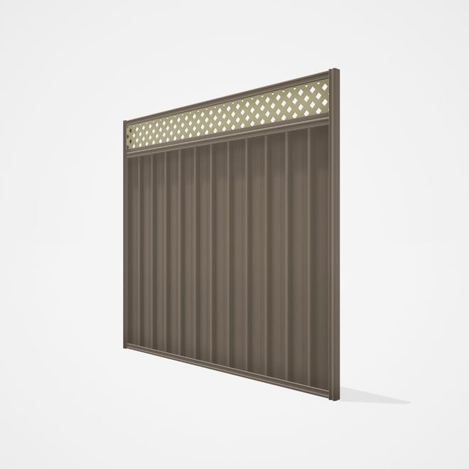 Good Neighbour® Superdek® Screen Top Extension Panel Frame: Beige, Lattice: Cream
