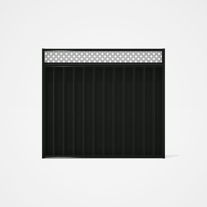Good Neighbour® Superdek® Screen Top Extension Panel Frame: Slate Grey, Lattice: White