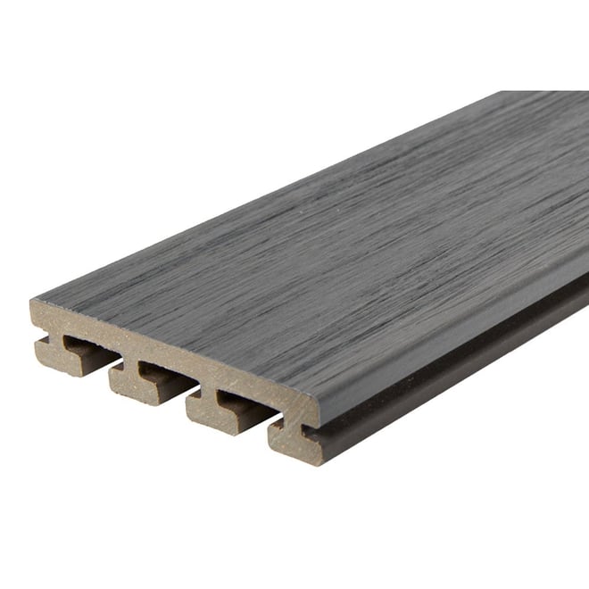 Eva-Last Infinity Composite Decking Board Grooved Concrete Grey 5450mm