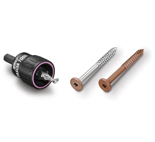 Deckfast® Metal 305 SS Epoxy Coated Fascia Screws For Metal Framing 9g x 48mm Havana Gold 100pcs