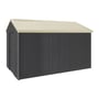 Handi-Heritage Shed H4 3.96X2.52 Roof:Primrose Wall:Gun Metal Grey Gable End Single Door