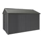 Handi-Heritage Shed H4 3.96X2.52 Roof:Slate Grey Wall:Gun Metal Grey Gable End Single Door