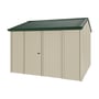 Handi-Heritage Shed H3 3.30X3.30 Roof:Caulfield Green Wall:Merino Front/Rear Double Door