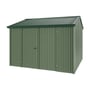 Handi-Heritage Shed H3 3.30X3.30 Roof:Caulfield Green Wall:Rivergum Front/Rear Double Door