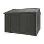 Handi-Heritage Shed H3 3.30X3.30 Roof:Slate Grey Wall:Slate Grey Front/Rear Double Door