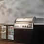 CROSSRAY 4 Burner Gas Outdoor Kitchen With Double Cabinets And Sink