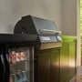 CROSSRAY eXtreme Electric Black Outdoor Kitchen With Double Cabinets And Single Door Fridge