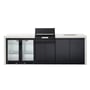 CROSSRAY eXtreme Electric White Outdoor Kitchen With Double Cabinets, Sink And Double Door Fridge