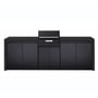 CROSSRAY eXtreme Electric Black Outdoor Kitchen With Double Cabinets