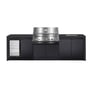 CROSSRAY Premium Xplor 4 Burner Gas Outdoor Kitchen With Single Door Fridge And Sink In Black