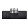 CROSSRAY Premium Xplor 4 Burner Gas Outdoor Kitchen With Double Cabinets And Sink In Black