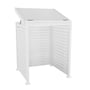Slat Pool Pump Cover 1000 x 1204 x 916mm White Single Door With Lid
