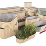 Planter Box 1400 W x 560 D x 400 h Mist Green