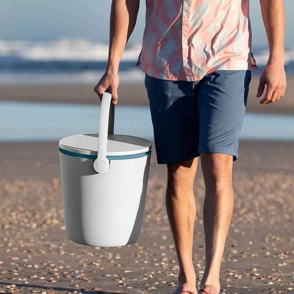 Keter Go Bar - Portable Drinks Cooler White/Blue