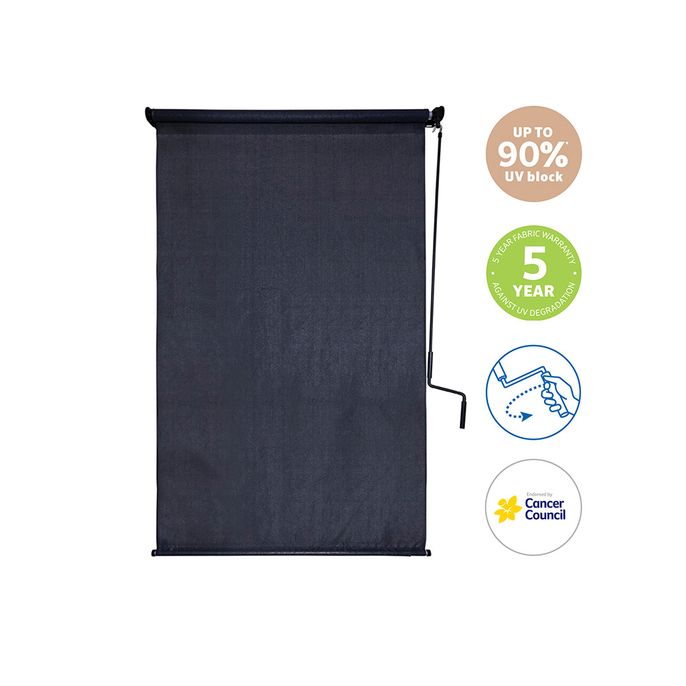 Coolaroo Outdoor Blind Crank Handle Graphite 1.8m x 2.4m