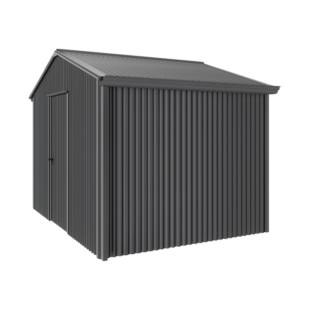 Handi-Heritage Shed H2 3.30X2.52 Roof:Gun Metal Grey Wall:Gun Metal Grey Gable End Single Door
