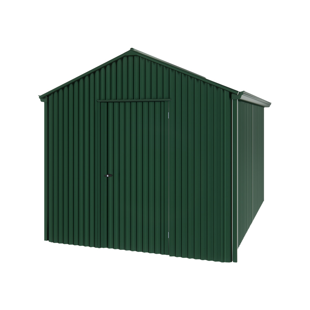 Handi-Heritage Shed H4 3.96X2.52 Roof:Caulfield Green Wall:Caulfield Green Gable End Single Door