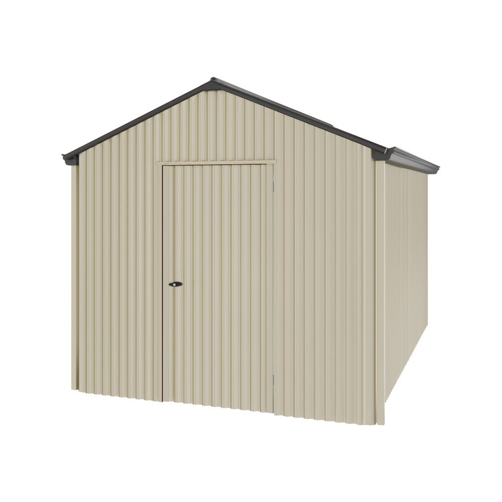 Handi-Heritage Shed H4 3.96X2.52 Roof:Gun Metal Grey Wall:Merino Gable End Single Door