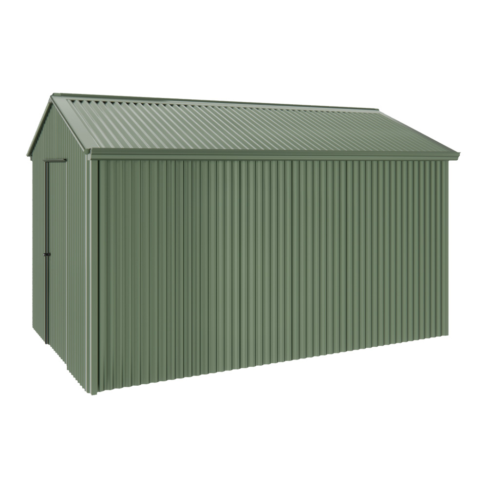 Handi-Heritage Shed H4 3.96X2.52 Roof:Rivergum Wall:Rivergum Gable End Single Door