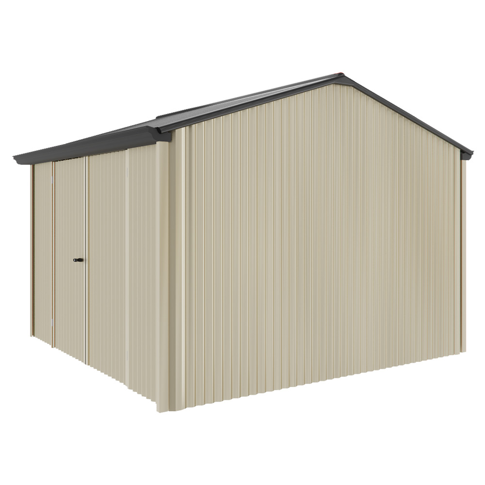 Handi-Heritage Shed H3 3.30X3.30 Roof:Gun Metal Grey Wall:Merino Front/Rear Double Door
