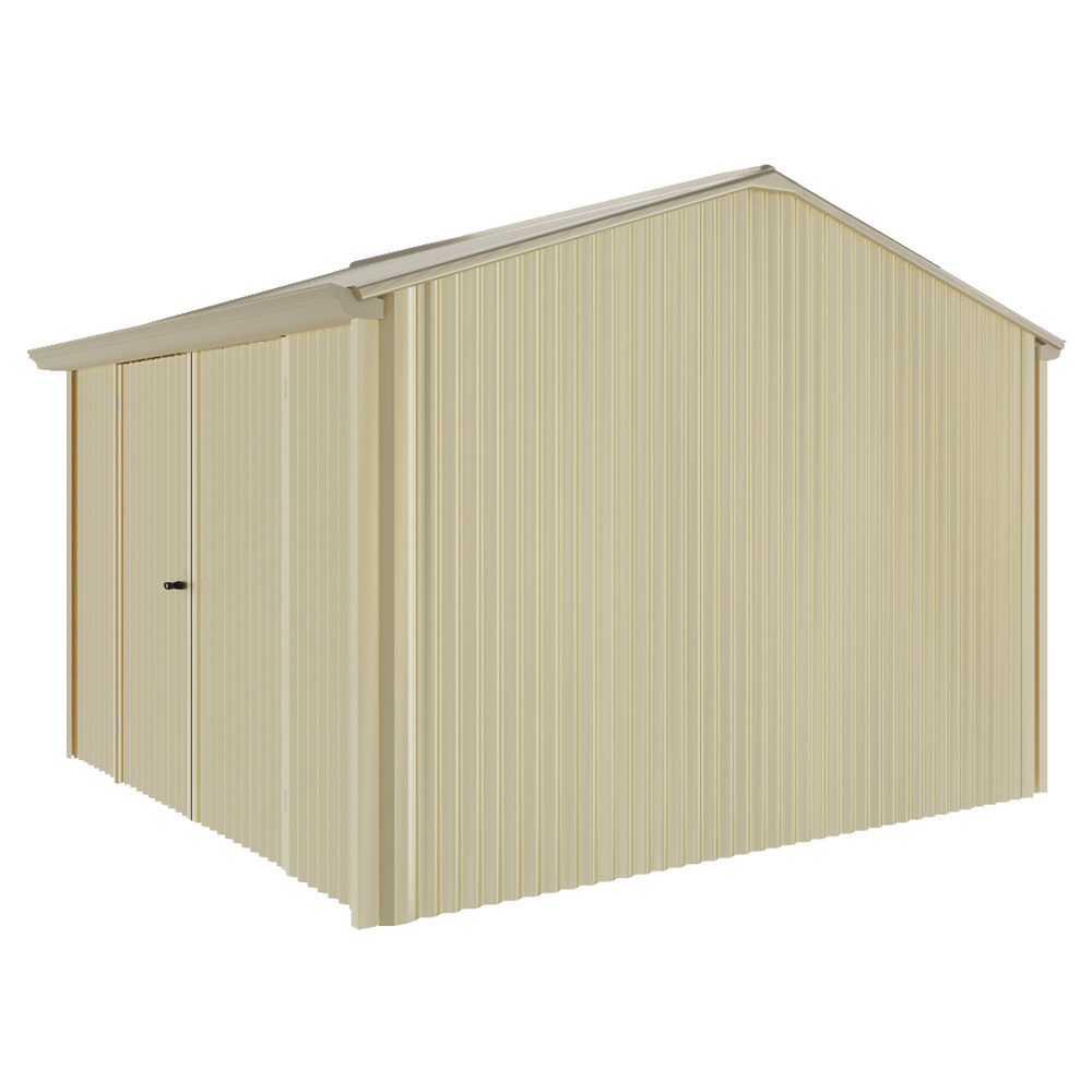 Handi-Heritage Shed H3 3.30X3.30 Roof:Merino Wall:Primrose Front/Rear Double Door