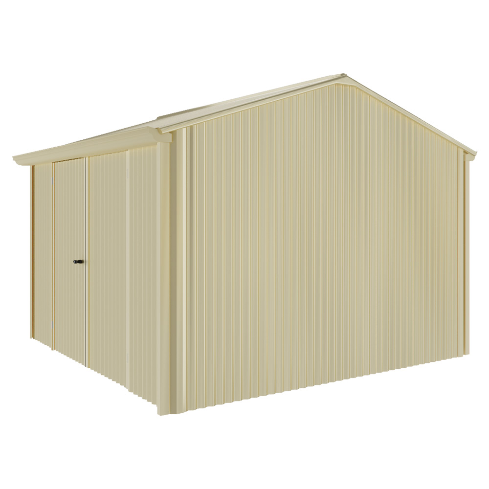Handi-Heritage Shed H3 3.30X3.30 Roof:Primrose Wall:Primrose Front/Rear Double Door