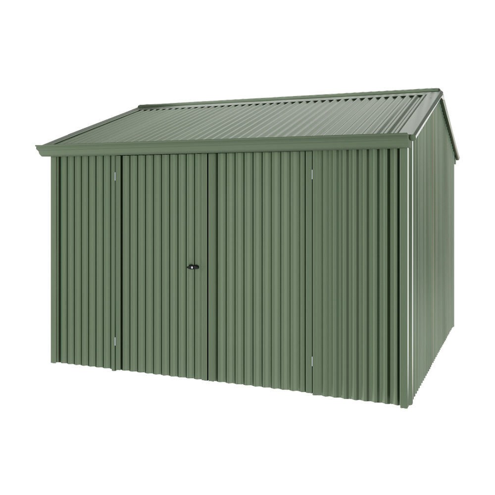 Handi-Heritage Shed H3 3.30X3.30 Roof:Rivergum Wall:Rivergum Front/Rear Double Door