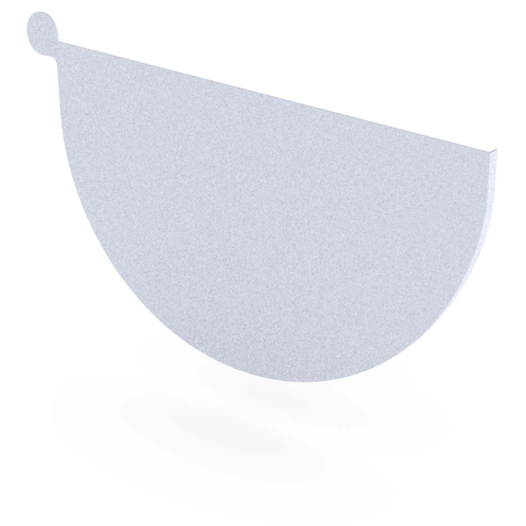 Half Round Gutter Stop End Left Hand Zinc/Aluminium